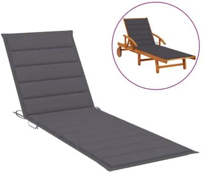 vidaXL Sun Lounger Cushion Anthracite 78.7"x27.6"x1.6" Fabric