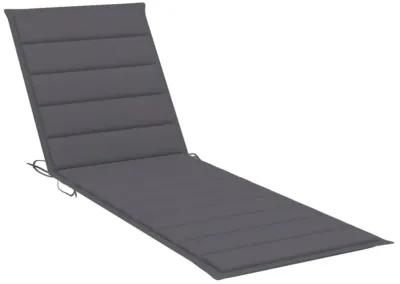 vidaXL Sun Lounger Cushion Anthracite 78.7"x27.6"x1.6" Fabric