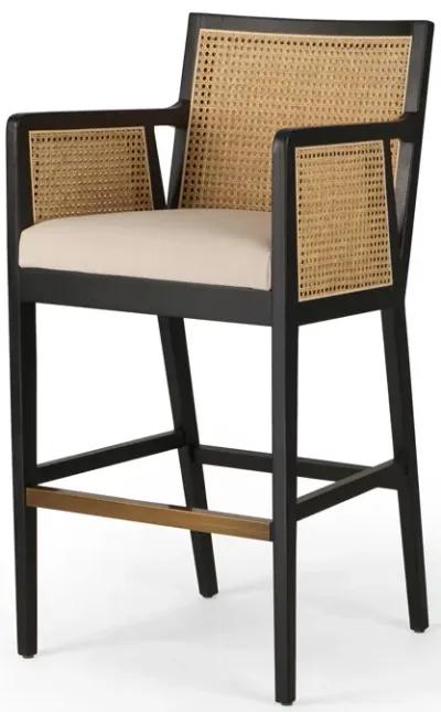 Antonia Cane Arm Bar Stool in Black