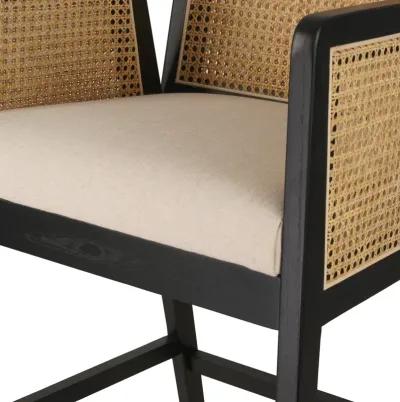 Antonia Cane Arm Bar Stool in Black