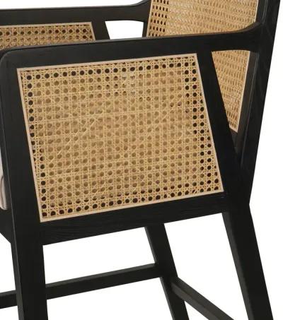 Antonia Cane Arm Bar Stool in Black