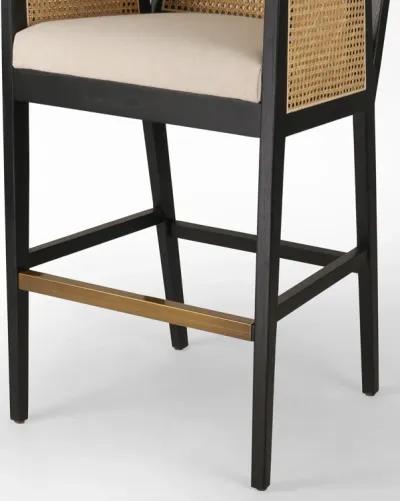 Antonia Cane Arm Bar Stool in Black