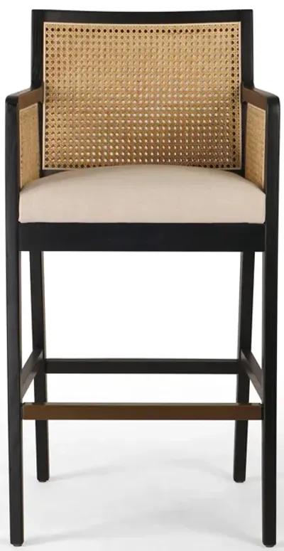 Antonia Cane Arm Bar Stool in Black