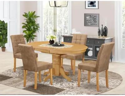 5 Piece Mid Century Modern Dining Set contain A Dinner Table