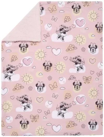 Lambs & Ivy Disney Baby Sweetheart Minnie Mouse Pink Soft Fleece Baby Blanket