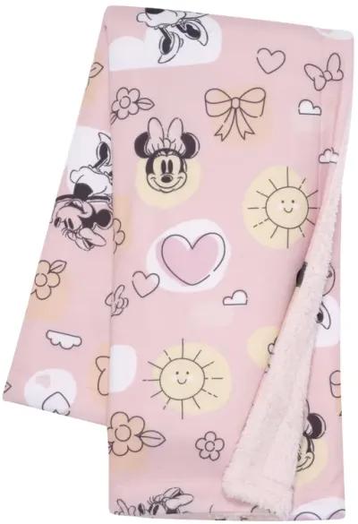 Lambs & Ivy Disney Baby Sweetheart Minnie Mouse Pink Soft Fleece Baby Blanket