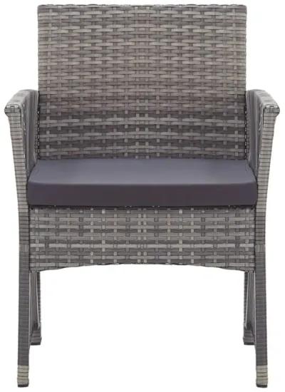 vidaXL Patio Armchairs with Cushions 2 pcs Anthracite Poly Rattan