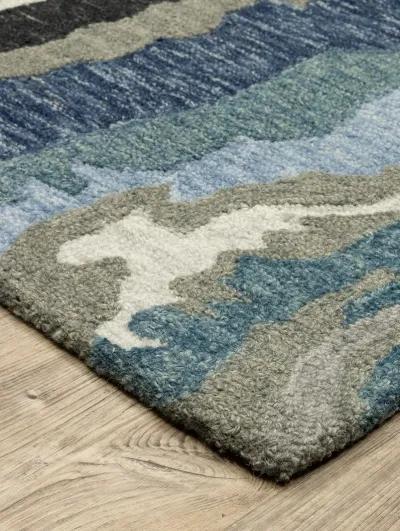 Kipton 5' x 8' Blue Rug