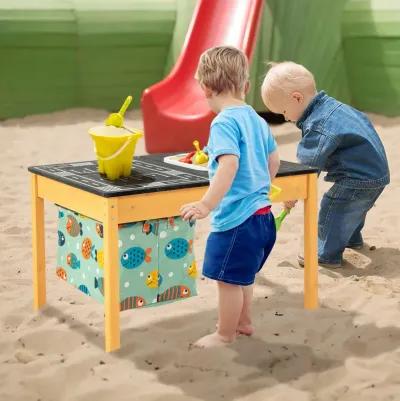 3-in-1 Kids Sand Water Activity Table with Foldable Storage Bin