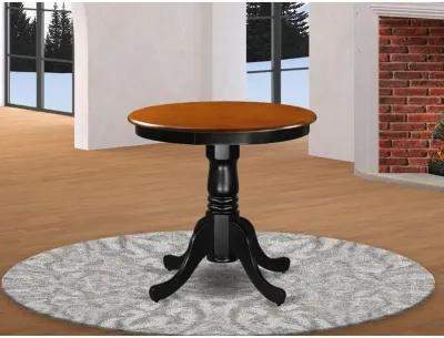 East West Furniture Dining Table Black & Cherry, EMT-BCH-TP