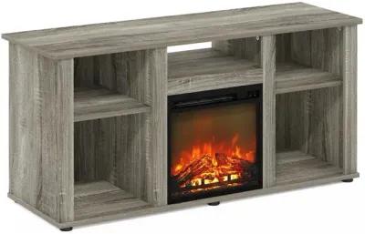 Fireplace TV Entertainment Center with Open Storage Compartment for TV up to 55"