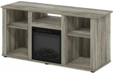 Fireplace TV Entertainment Center with Open Storage Compartment for TV up to 55"