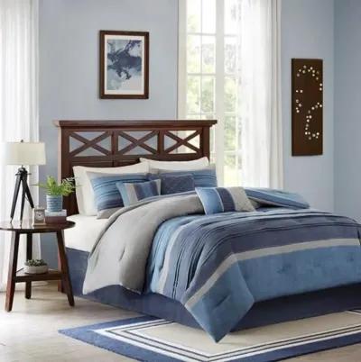 Belen Kox Navy Microsuede Comforter Set, Belen Kox