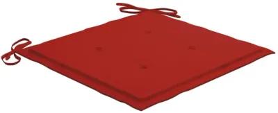 vidaXL Garden Chair Cushions 6 pcs Red 19.7"x19.7"x1.6" Fabric