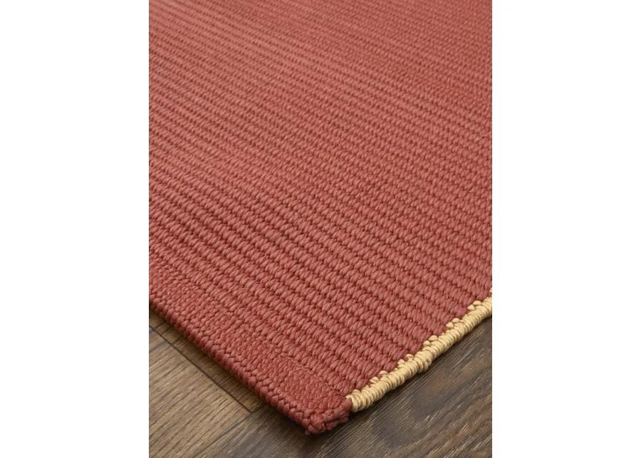 Theo 0827F 9' x 12' Red/Tan Rug