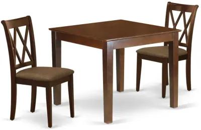 East West Furniture Dining Room Set Mahogany, OXCL3-MAH-C