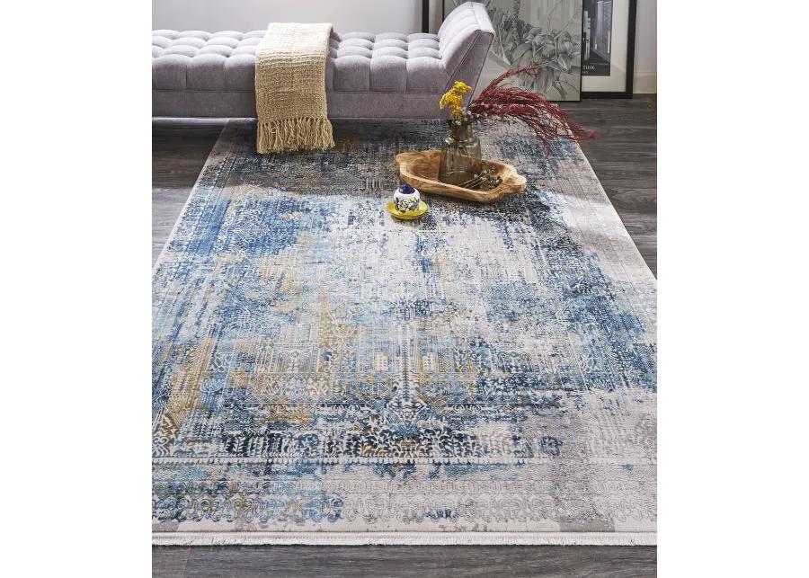 Cadiz 3890F Blue/Gray/Gold 2'2" x 3'2" Rug