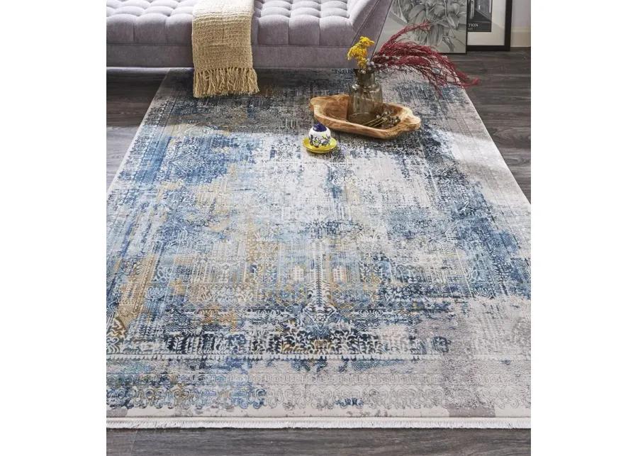 Cadiz 3890F Blue/Gray/Gold 2'2" x 3'2" Rug