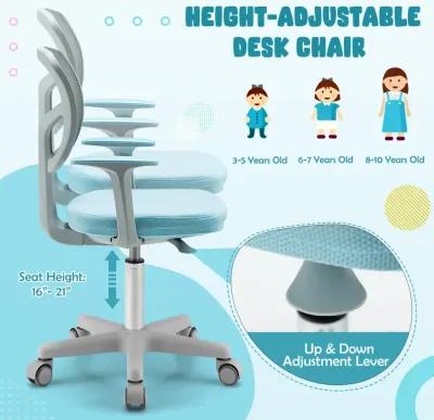 Adjustable Desk Chair with Auto Brake Casters for Kids