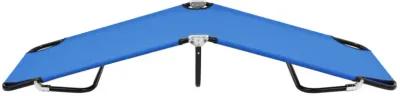 vidaXL Folding Sun Lounger Blue Steel