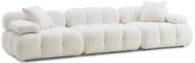 Calliope Cream Vegan Shearling Modular Sofa