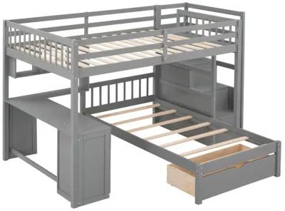 Merax Bunk Bed with Storage Staircase