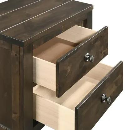 New Classic Furniture Furniture Blue Ridge Solid Wood Bedroom Nightstand in Rustic Gray