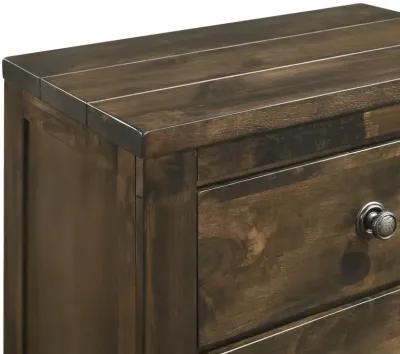 New Classic Furniture Furniture Blue Ridge Solid Wood Bedroom Nightstand in Rustic Gray