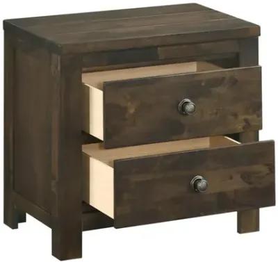 New Classic Furniture Furniture Blue Ridge Solid Wood Bedroom Nightstand in Rustic Gray