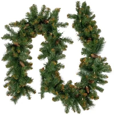 9' x 10" Pre-Lit Yorkville Pine Artificial Christmas Garland - Clear Lights