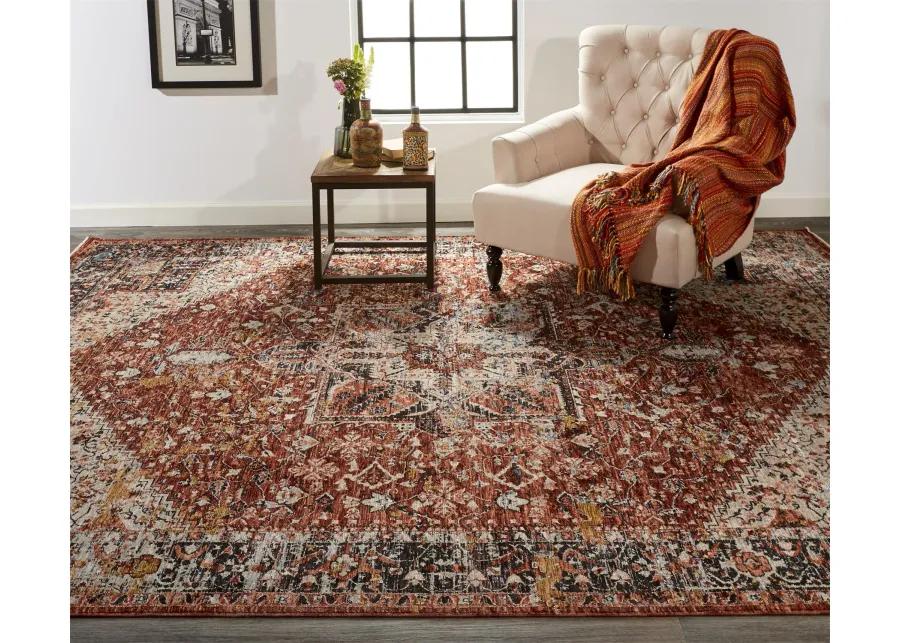 Caprio 3960F Red/Ivory/Black 3'9" x 5'9" Rug