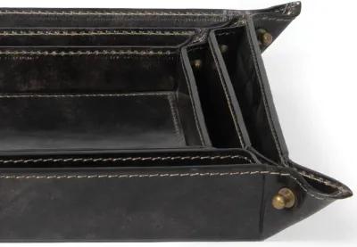 Derby Leather Tray Set