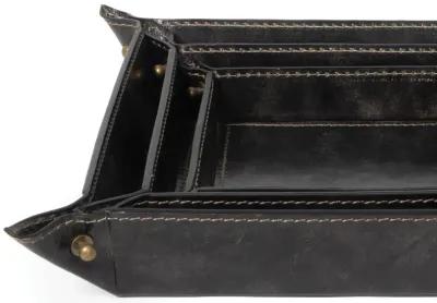 Derby Leather Tray Set