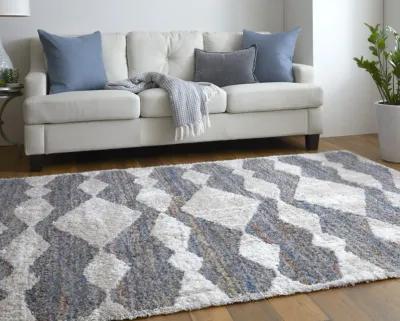 Mynka 39IFF Tan/Ivory/Blue 10' x 14' Rug