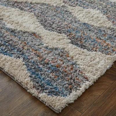 Mynka 39IFF Tan/Ivory/Blue 10' x 14' Rug