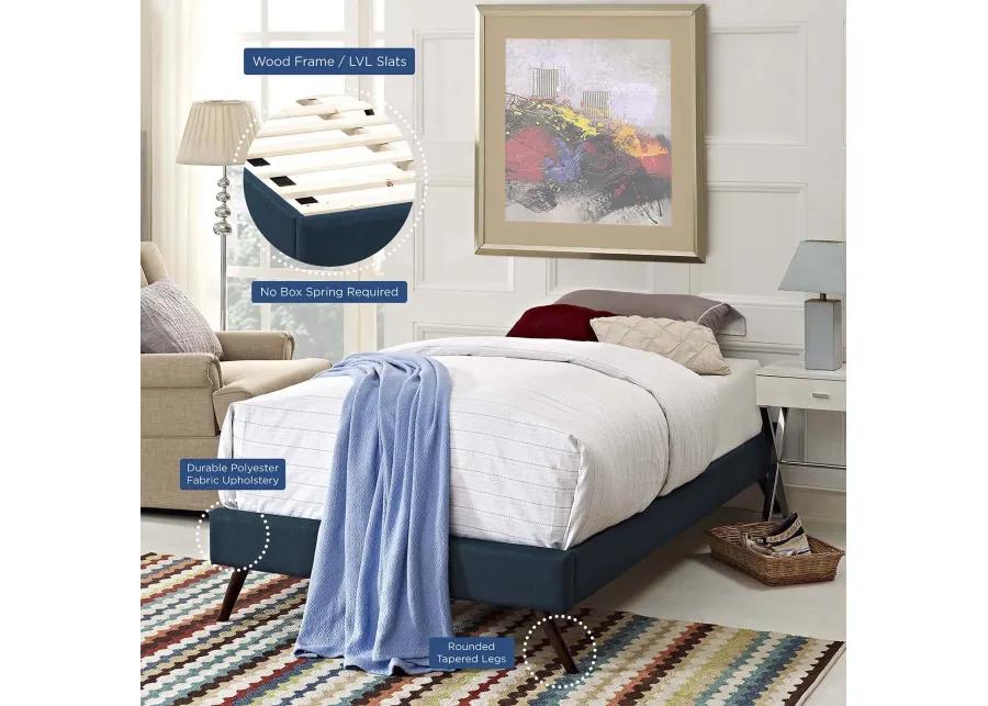 Modway - Loryn Twin Fabric Bed Frame with Round Splayed Legs