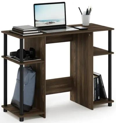 Furinno 15112 JAYA Compact Computer Study Desk, Columbia Walnut/Black