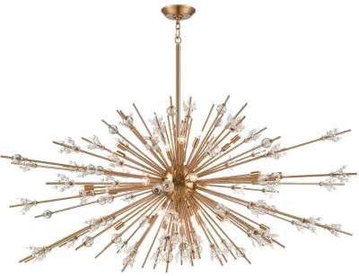 Starburst 72'' Wide 31-Light Gold Chandelier