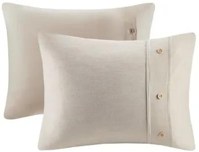 Gracie Mills Jennings Modern Farmhouse Organic Cotton Comforter Cover Set with Removable Insert