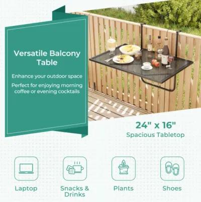 Hivvago Outdoor Folding Hanging Table with Metal Frame