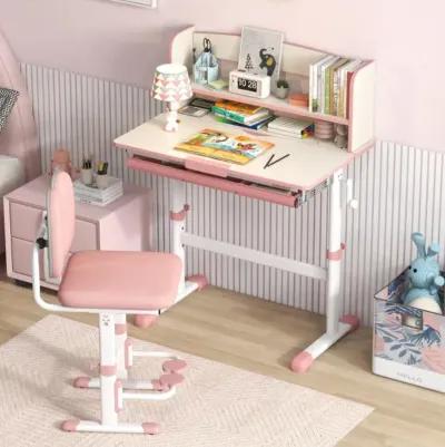 Hivvago Height Adjustable Kids Study Desk with Tilt Desktop