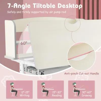 Hivvago Height Adjustable Kids Study Desk with Tilt Desktop