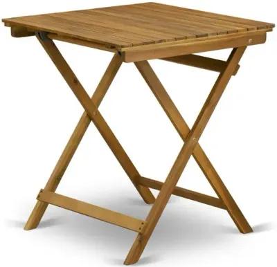 BSETQNA Selma Square Wooden Outdoor Table Made of Acacia Wood in Natural Oil finish