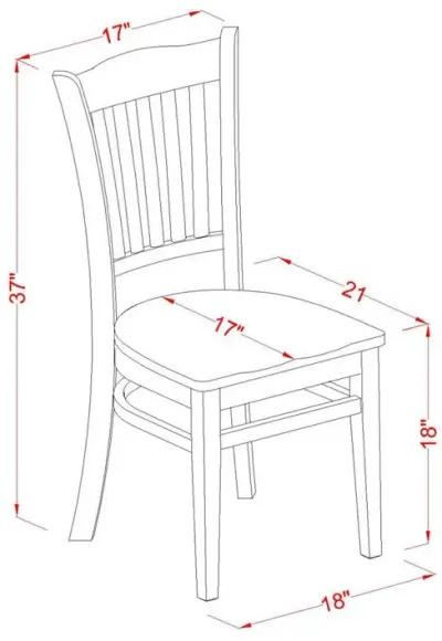 Groton Dining Chair With Wood Seat In Linen White Finish, Set of 2