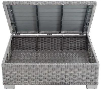 Conway 45" Outdoor Patio Wicker Rattan Coffee Table-Benzara