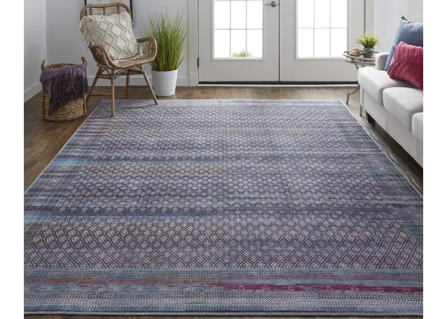 Voss 39H7F Tan/Blue/Pink 10'6" x 14' Rug