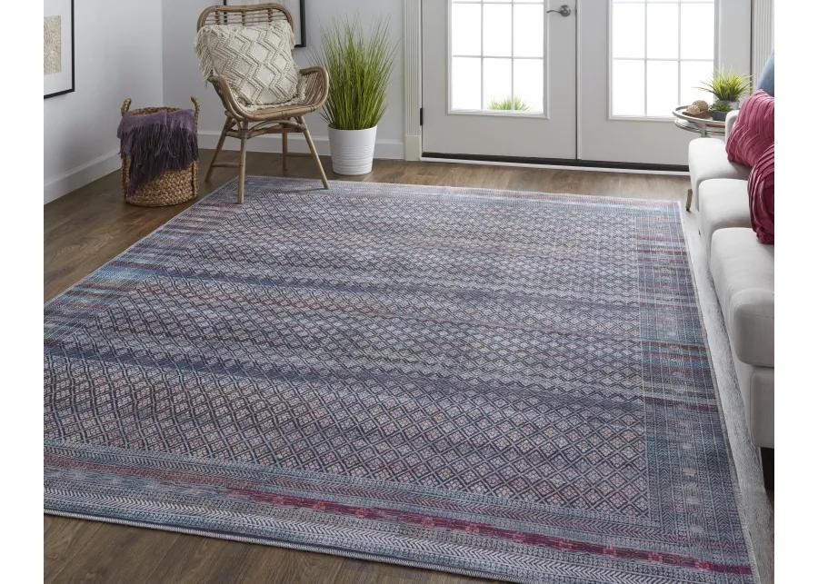 Voss 39H7F Tan/Blue/Pink 10'6" x 14' Rug