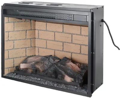 MONDAWE 23 Inch Infrared Quartz Heater Fireplace Insert -Woodlog Version With Brick