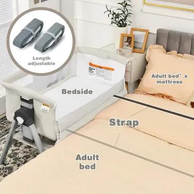 Portable Baby Bedside Sleeper with Adjustable Heights and Angle