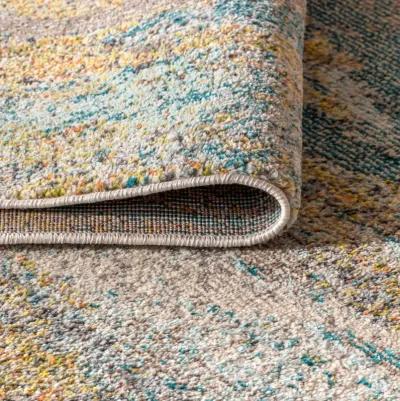 Contemporary Pop Modern Abstract Vintage Waterfall Area Rug